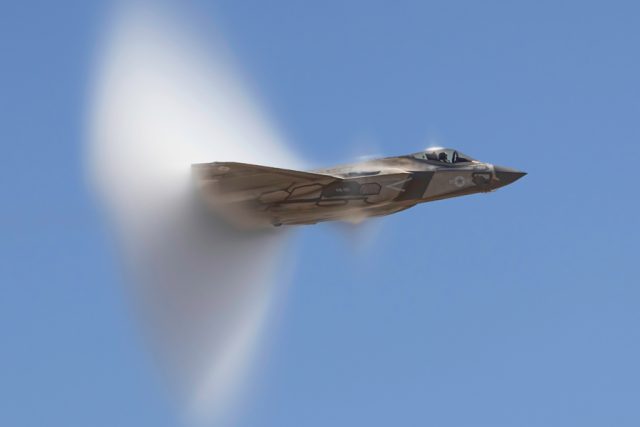 Jet breaking the sound barrier