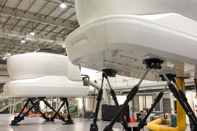 Two flight simulators