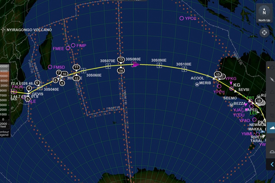 Avionco-LI-Ocy23 Flight path map